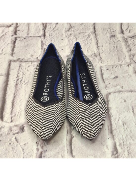 Rothy's Shoes - Rothys Womens Ballet Flats Size 5 Black & White Retired Pointed Toe EUC